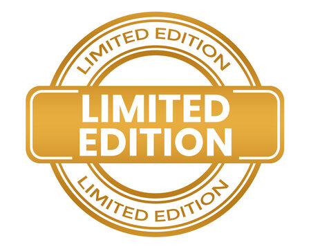luxury gold limited edition round stamp vector illustration element png file transparent background	