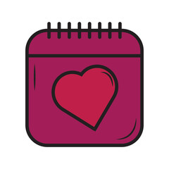 Valentines day color icon. 