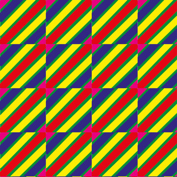 seamless pattern design with colourful squires 