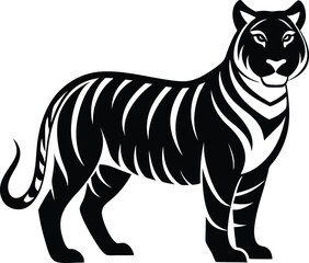Obraz premium Tiger Silhouette Animal Artwork