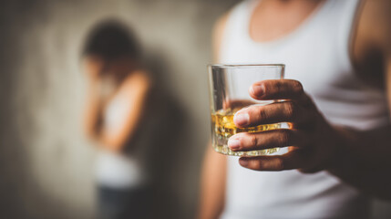 Her husband drinks again. She cries in disbelief