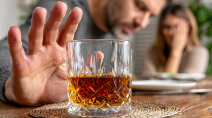 Man is stopping drinking alcohol to save his marriage
