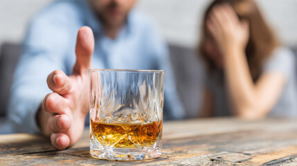 Her husband drinks again. She cries in shock