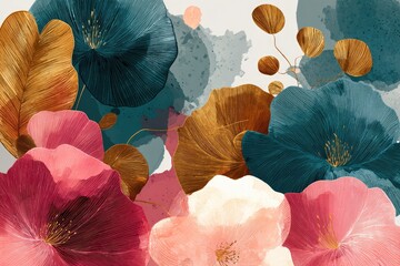 Colorful Abstract Floral Pattern