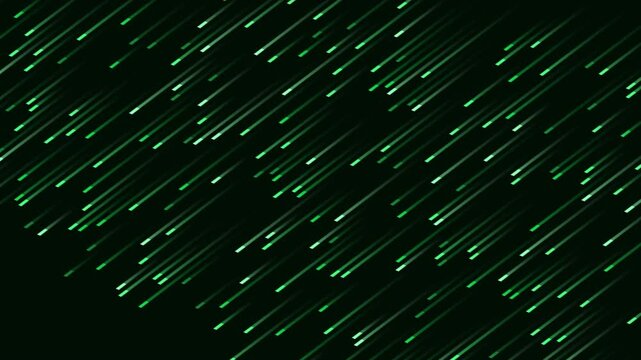 Glowing green parallel lines forming an abstract digital data stream for futuristic technology background