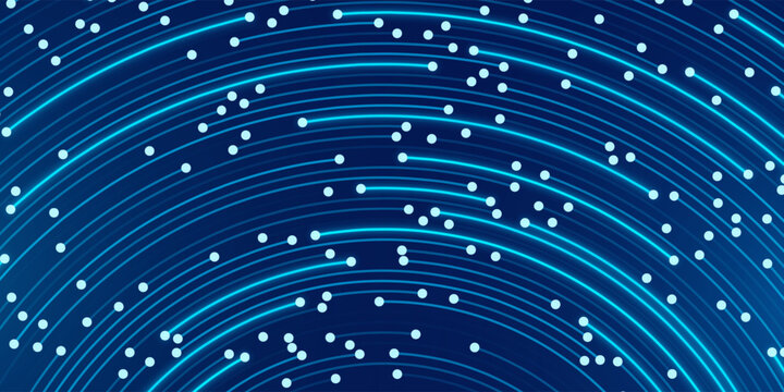 Concentric Circles Digital Tech Circuit Pattern. Technology Background of Circular Lines and Dot Connections. Abstract Circle Big Data Transmission Internet Network. Vector Illustration.
Concentric Ci