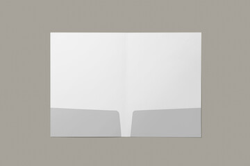 Obraz premium Blank Folder mockup Interior, White Folder ready to use, isolated on background