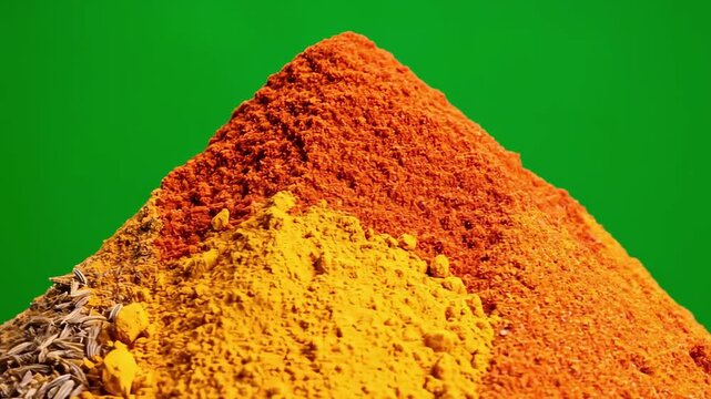 A Vibrant Pile of Assorted Spices in a Mountainous Formation.