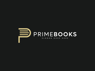 Books Letter P Logo.