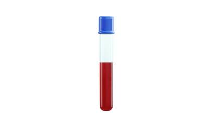 test blood tube with liquid 3d rendering