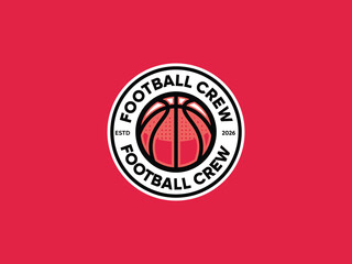 Football Crew Round Logo Design