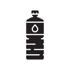 Obraz premium water bottle black glyph icon.
