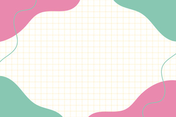 アブストラクト　フレーム　ピンク　グリーン　イラスト