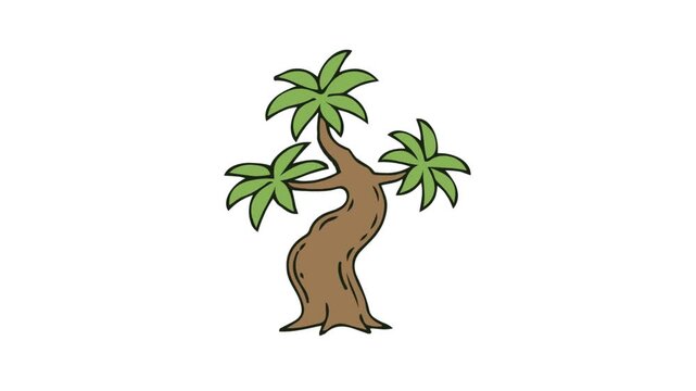 Bonsai Tree Vector Animation