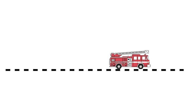 Fire Truck Emergency Animation Video