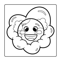 Fototapeta premium Valentine Emoji Bold & Easy Coloring Book