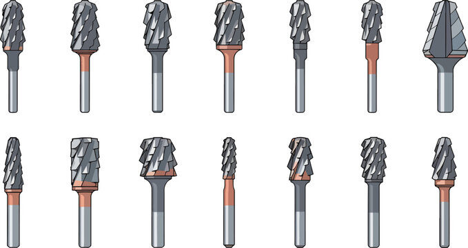 Carbide drill bits array