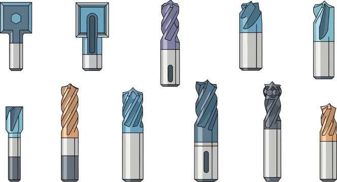 CNC end mill bits assortment