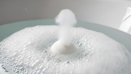 Single Bath Bomb Fizzing and Dissolving in Gentle Bubbles in Clear Water