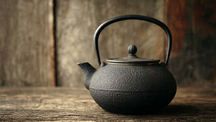 Gusseiserne Teekanne im nordischen Stil