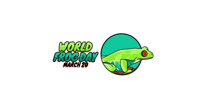 world frog day motion video, ideal for world frog day celebration