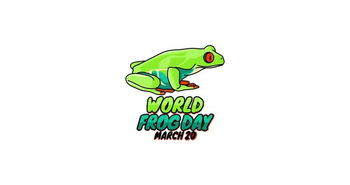 world frog day motion video, ideal for world frog day celebration