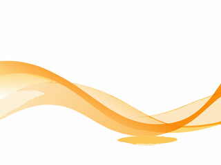 Obraz premium Abstract orange wave design on a clean white background