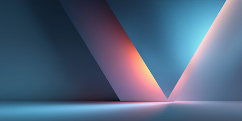 Abstract Geometric Space with Gradient Light