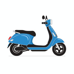 Obraz premium Blue Scooter Illustration