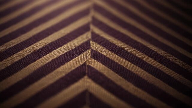 Video Close-up shot of a striped cloth with intricate patterns and colors