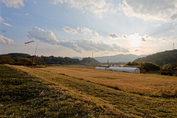 のどかな田舎で見る夕日