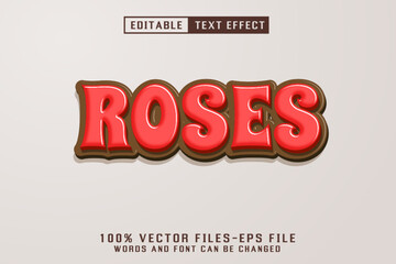 Roses Editable Text Effect