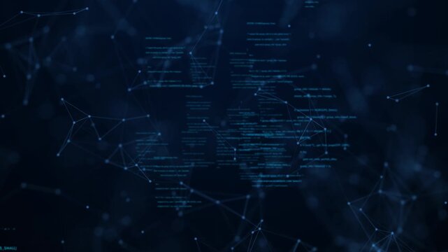 Developer coding on a network system, representing software development, programming workflow, digital infrastructure, data connectivity, and modern IT technology.