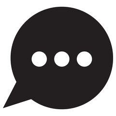 Fototapeta premium Speech bubble chat icon with ellipsis, social media comment and conversation vector symbol Png