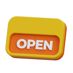 3d open sign