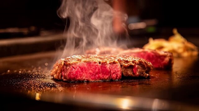 Japanese Wagyu and Kobe Beef Premium Food Concept
