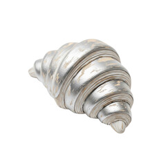 Croissant with distressed silver and gold finish