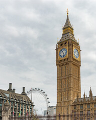 Big Ben and London Eye