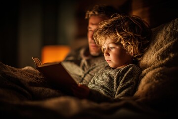 Obraz premium Bedtime stories create joy and connection for all