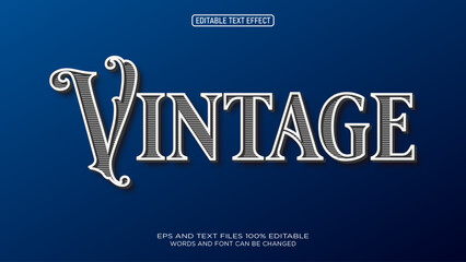 vintage editable text effect