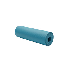 Fototapeta premium Rolled blue yoga mat on Transparent Background