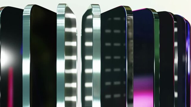 Abstract technology background. Seamless looped animation