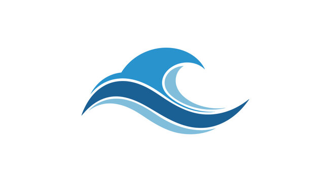 A stylized blue wave logo with multiple layers and a cresting curl, representing motion and water.