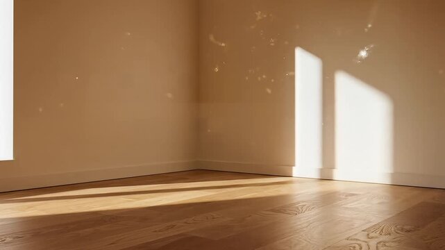 Empty Room with Sunlight Streaming Through Windows 2.