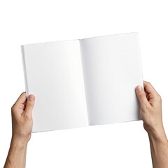 Obraz premium Holding a blank notebook home office photography indoor close-up creativity in action
