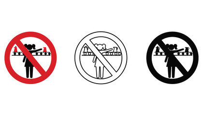 A set of warning signs prohibiting certain actions outdoors