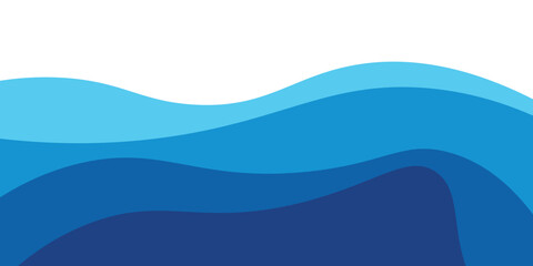 Sea waves layered vector background illustration and sea beach vector illustration.eps10