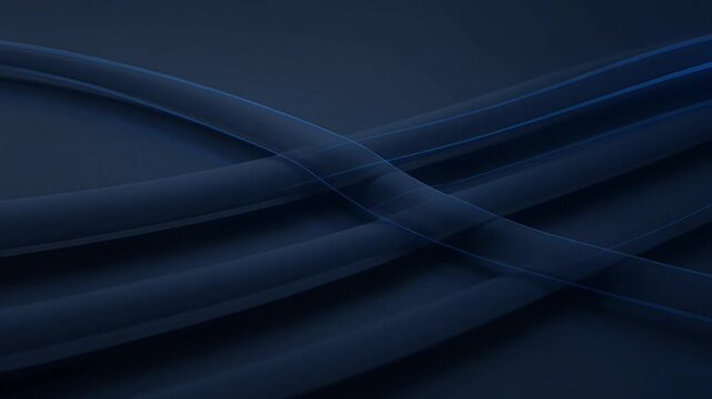 Abstract flowing lines loop background, optical fiber wire motion graphic animation, blue light pulses move along dynamic curves