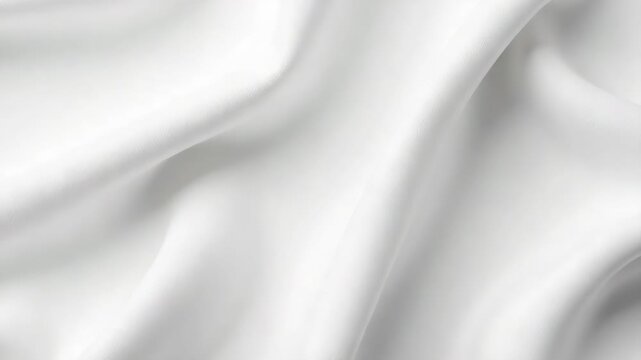 Video Close-up view of white cloth with creased folds