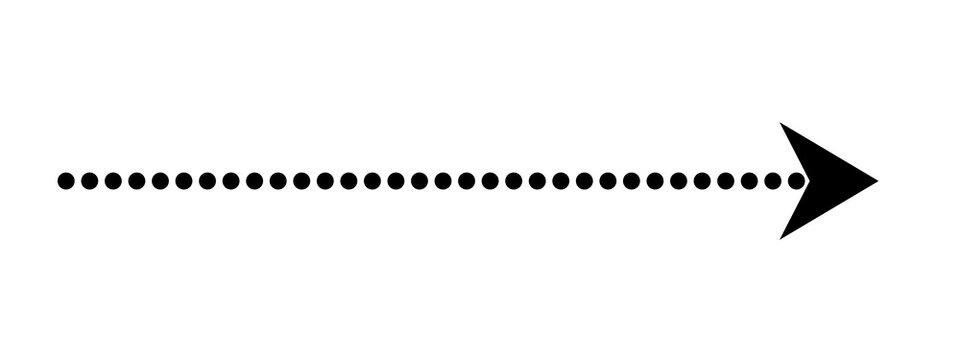 Dotted arrow direction pointer icon